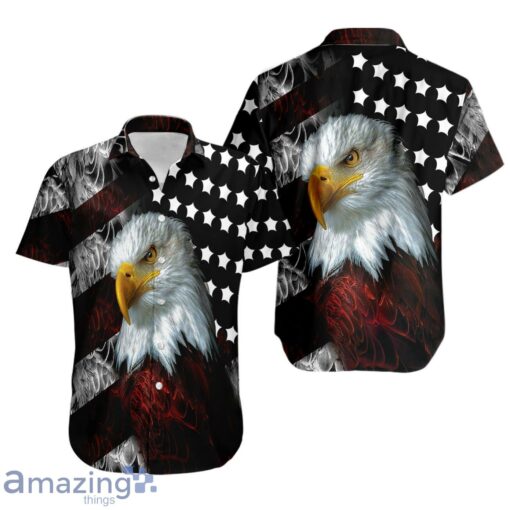 Bald Eagle Aloha Hawaiian Shirt Summer Gift Beach Shirt Product Photo 1