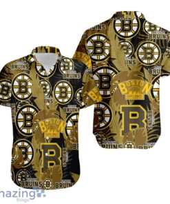 Boston Bruins Hawaiian Retro Logo NHLTropical Beach Hawaiian Shirt Product Photo 1