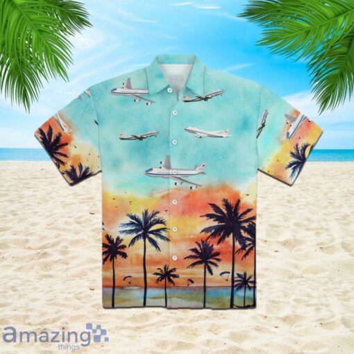 E-4B E4B Hawaiian Shirt US Aircraft Veteran Hawaii Shirt Product Photo 2